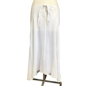 Elan Vintage 90's Cotton Semi Sheer Tie Asymmetrical FairyCore Hippie Boho Skirt